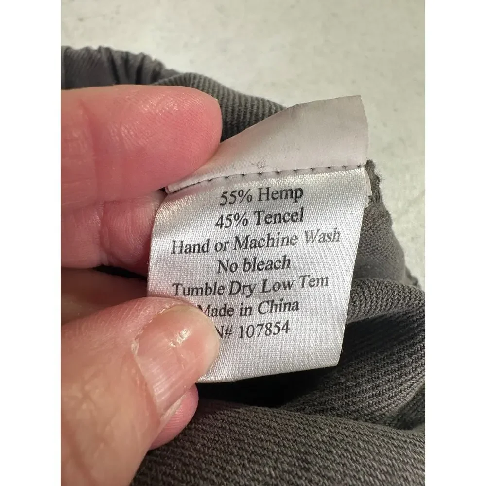 Dash Hemp Santa Cruz Relaxed Elastic Waist Pants Mens M Hemp Lyocell Relaxed D29